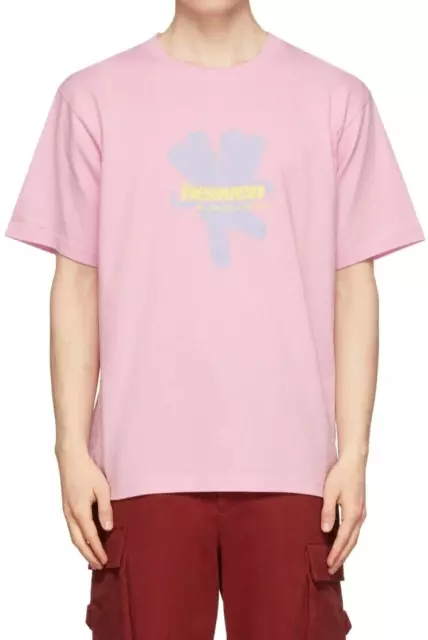 Marc Jacobs Tee T-Shirt Top Mens Size L Heaven Logo 100% Cotton Jersey - Pink