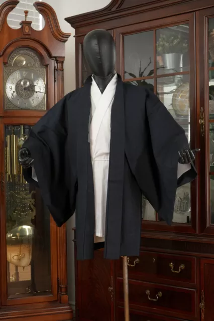 Dear Vanilla Japanese Silk Haori Jacket Men's Kimono Authentic Japan Vintage