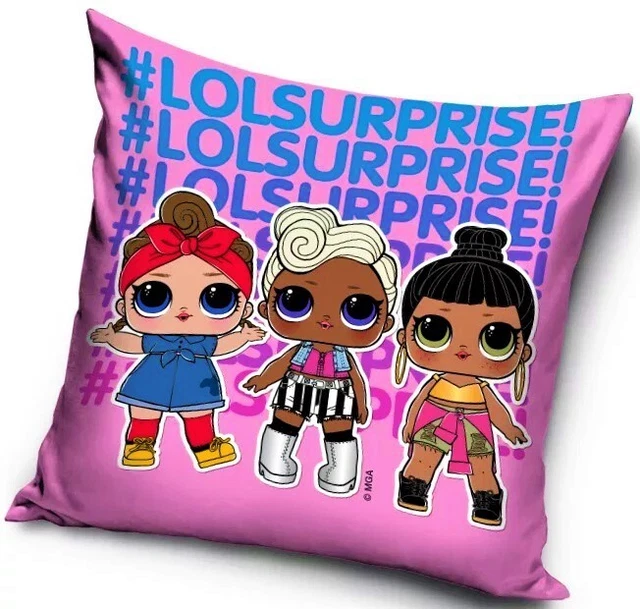 LOL SURPRISE KISSENBEZUG KINDER KISSENHÜLLE LOL SURPRISE CA.40x40 CM PILLOWCASE