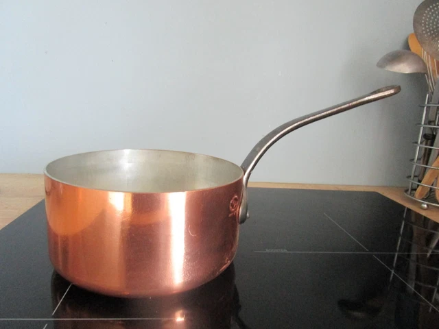 CASSEROLE EN CUIVRE ETAME EVASEE BAUMALU NEUVE PRO