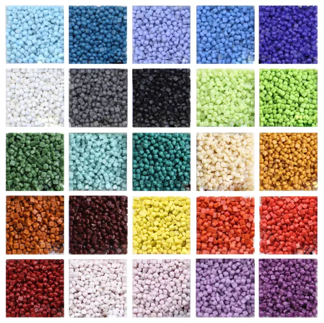 Mini Glass Mosaic Tiles Crafting Pieces Art Hobbies Material Assorted Colors
