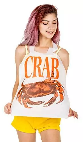 Premium Crab Dining Bibs “ Adult Plastic Seafood Bib 25 Pack