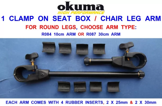 OKUMA DELUXE CLAMP On Cross Arm Pole Fishing Carp Chair Seat Box Rod Rest  Roller £17.99 - PicClick UK