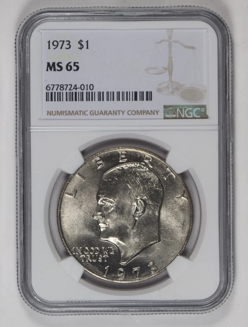 1973 NGC MS65 Ike Eisenhower Dollar $1 1973 NGC MS65 Ike Eisenhower Dollar $1