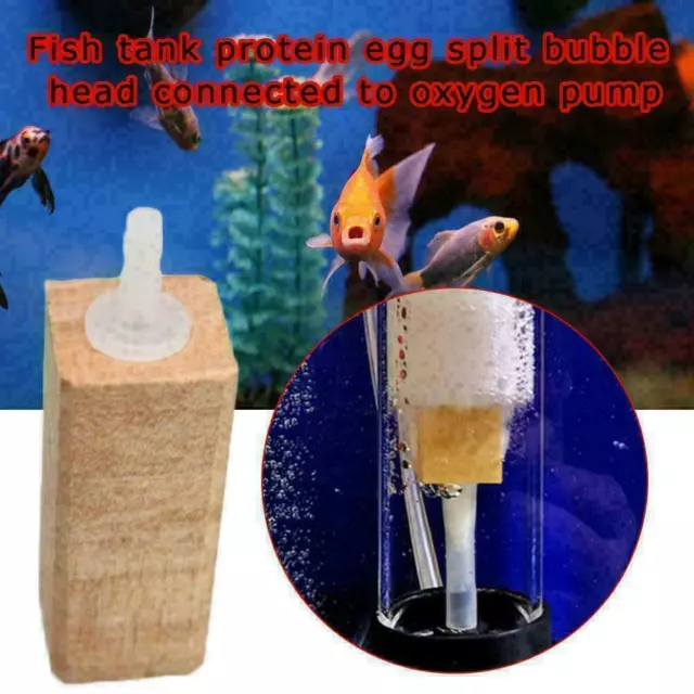 Wooden Air Stone Diffuser Marine Aquarium AIR BUBBLES Fish Wood SALE