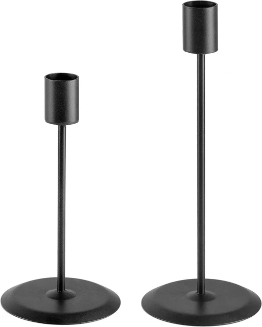 Candle Holders Set of 2, Matte Candlesticks Holder, Taper Candle Holders