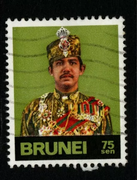 BRUNEI SG229 1975 75c SULTAN Fine Used