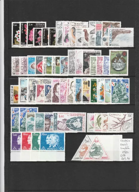 Timbres Monaco Annee Complete 1982 - Neuf**