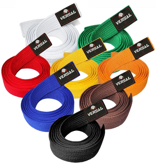 VERSAL Karate Belts Martial Arts Teakwondo Judo BJJ Belt Cotton Multi Colours