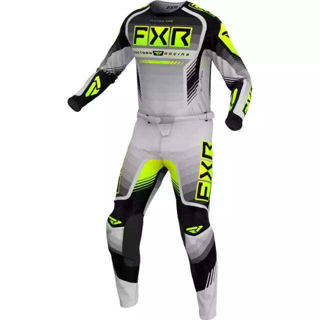 FXR Clutch Pro 2024 MX Kit Combo Grey/Hi-Vis