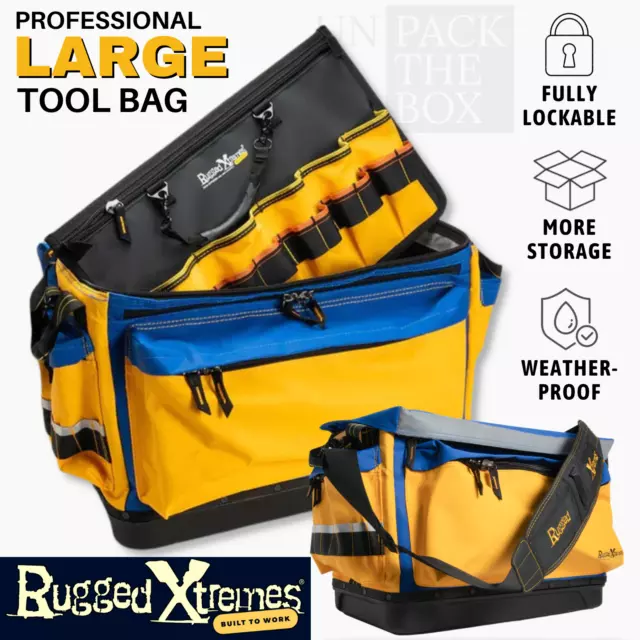 Tool Bag Heavy Duty Large Rugged Xtremes Professional Hard Base RX05K5028