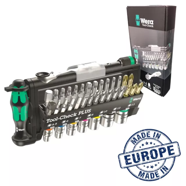 WERA TOOL-CHECK PLUS - 39 PIECE Bit Ratchet Set with Sockets Metric 05056490001