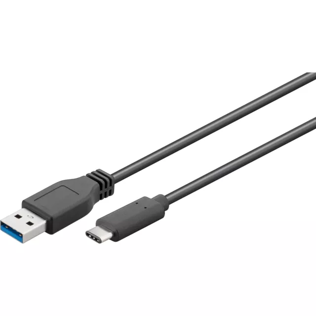 goobay USB 3.2 Gen 1 Kabel, USB-A Stecker > USB-C Stecker, schwarz