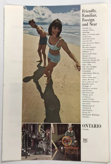 Vintage 1967 Original Print Advertisement Full Page - Ontario Foreign And Near