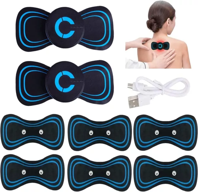 Mini Electric Neck Back Massager EMS Cervical Massage Patch Relief Pain Portable