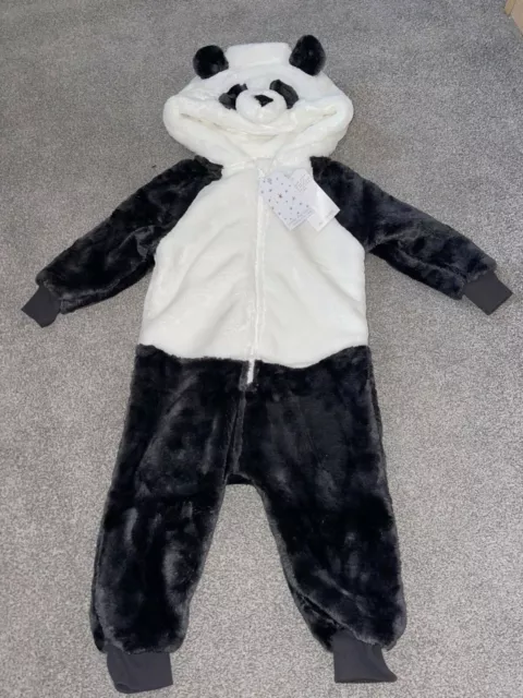 NEXT Boys/ Girls Panda One Piece  All In One Romper Pramsuit Age 12-18 Months