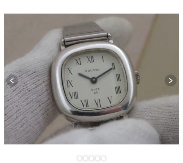 VINTAGE CHRISTIAN DIOR BY BULOVA LADIES 23 jewels hand wound WATCH RUNS silver
