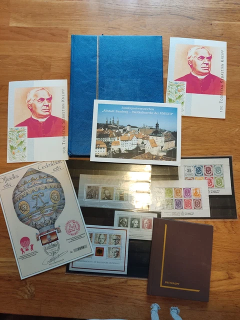 Briefmarken Bayern, Österreich, DDR, BRD, dt. Reich, Konvolut , Album