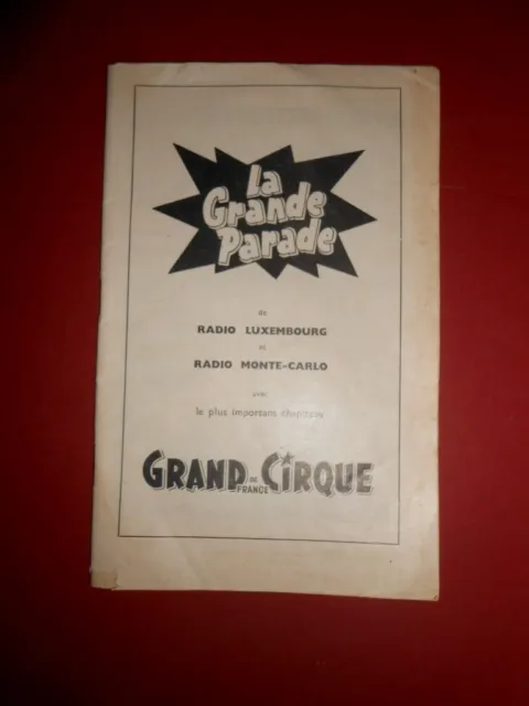 la grande parade de radio Luxembourg et radio monte Carlo grand cirque de France