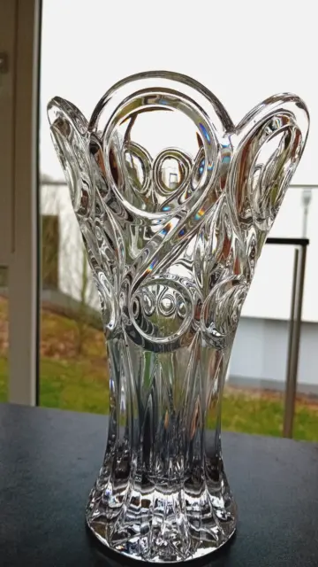 Kristall Vase - NACHMANN -Bleikristall- 60er Jahre -edel und schwer- H=21 cm