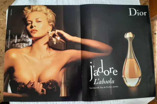 Publicité Papier - Parfum Dior J'adore de 2004, Carmen Kass Mannequin