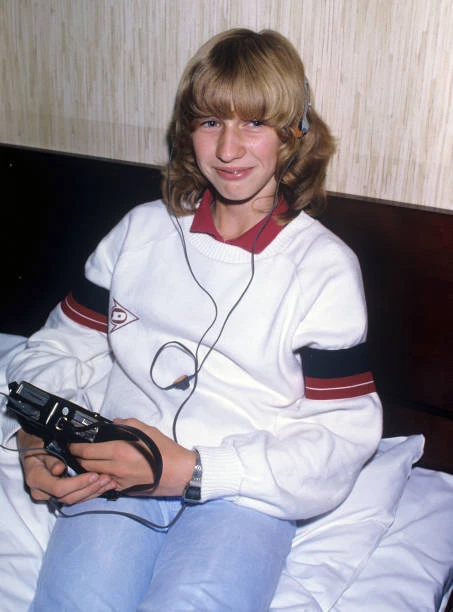Steffi Graf mit Rückhand Tennis Damen German Open, Anlage LTTC Rot-Weiß