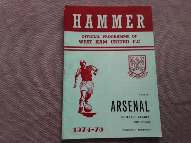 Birthday Memorabilia - 28th April 1975 - West Ham  v Arsenal           (M1)