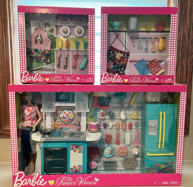 BARBIE REE DRUMMOND The Pioneer Woman Kitchen Playset +2 accessory