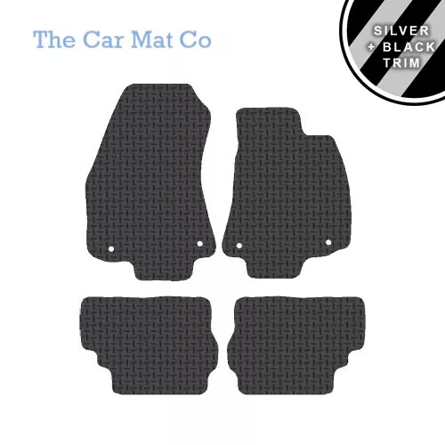 Car Mats for Vauxhall Zafira 1999 to 2005 Tailored Rubber Silver Stripe Trim