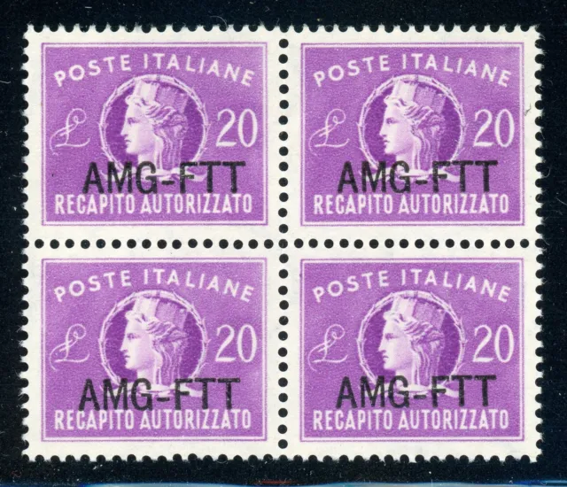 AMG-FTT Trieste MNH: Scott #EY5 20L Authorized Delivery BLOCK #2 CV$58+
