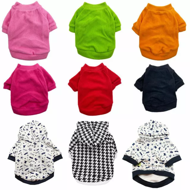 Pet Warm Vest Hoodie Clothes Puppy Dog Jumper Sweater Coat Small Chihuahua Cat