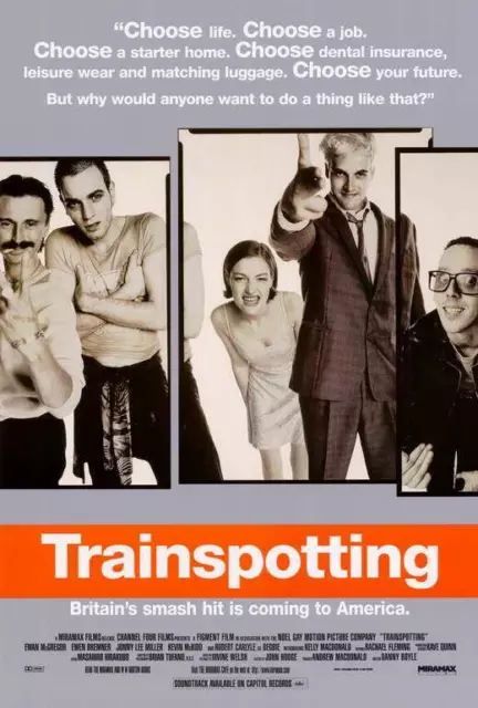 Trainspotting Movie POSTER 27 x 40 Ewan McGregor, Ewen Bremner, A