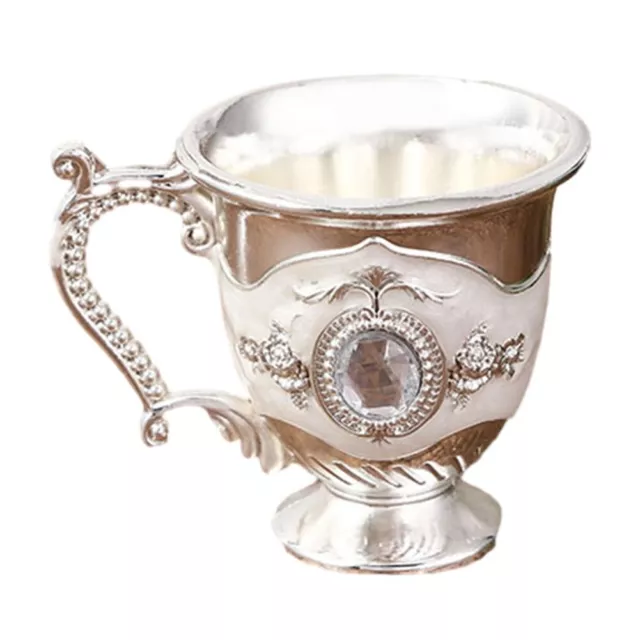 Tea Cup Wine Glass Coffee Mug Decorative European Style Metal Wine Drinking Cups