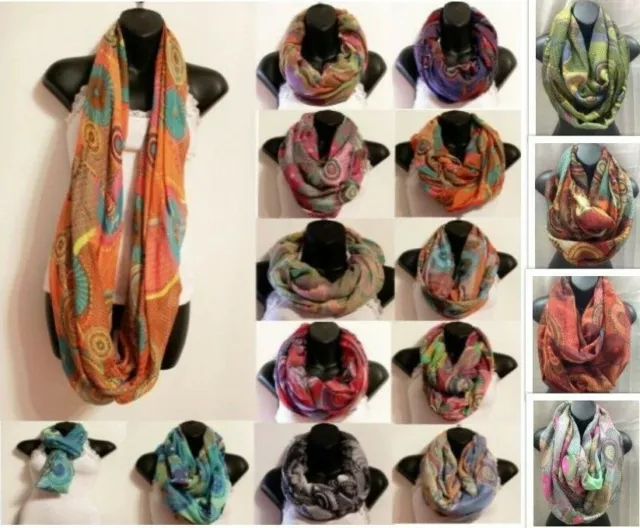 Fashion Women Lady Infinity Totem Wheel Scarf Spring Summer Light Weight Scarves