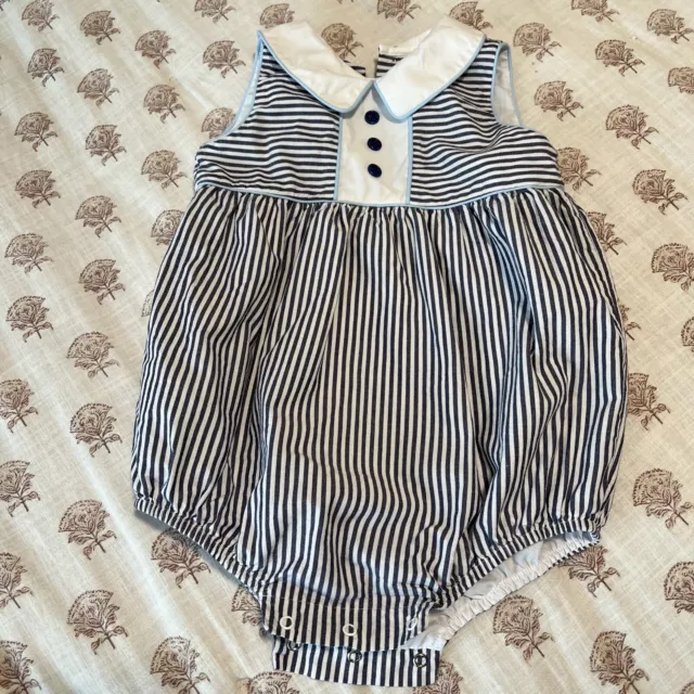 Dondolo Boutique Baby Boy Classic Bubble 24m Blue Striped