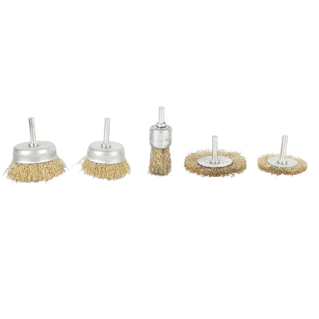 Wire Wheel Brush Steel Cup Brush Multipurpose Solid 5pcs Easy To Use To Remove