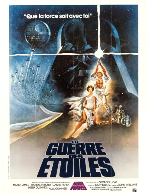 LA GUERRE DES ÉTOILES, STAR WARS-REPRO AFFICHE SUR TOILE EN 340g (60X80)