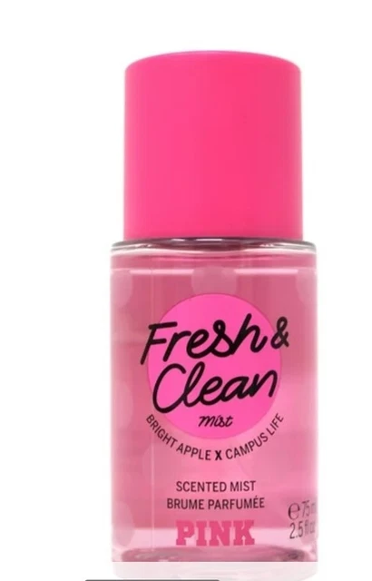 Victoria's Secret PINK Fresh And Clean Mini Travel Fragrance Body Mist 2.5 oz