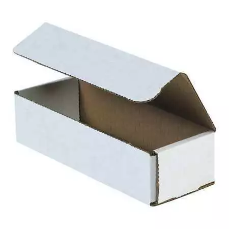 Zoro Select M1242 Corrugated Mailers, 12" X 4" X 2", White, 50/Bundle