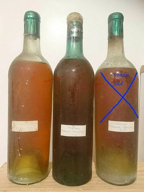 rarissime vin Bordeaux liquoreux Château MAZARIN 1937 Loupiac bouteille 75cl