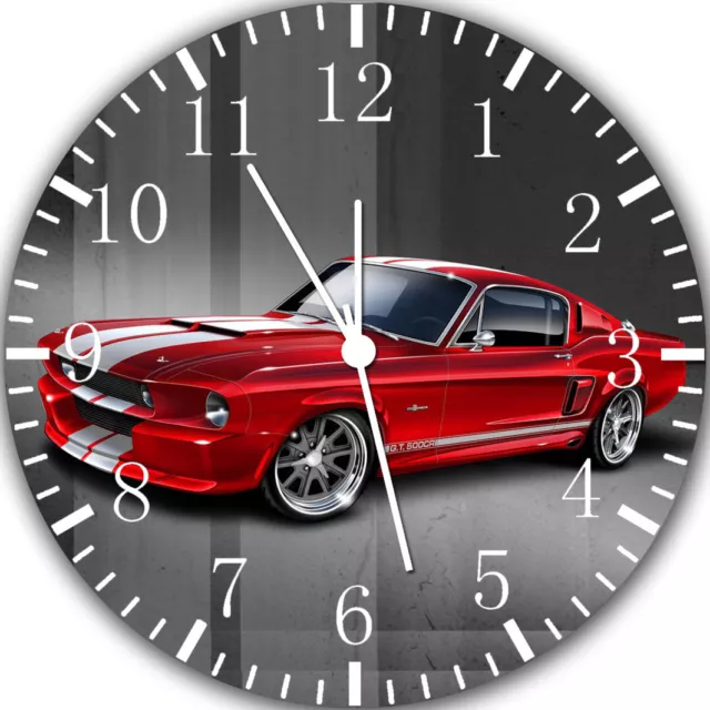Old Classic Mustang Frameless Borderless Wall Clock Nice For Gifts or Decor Y118