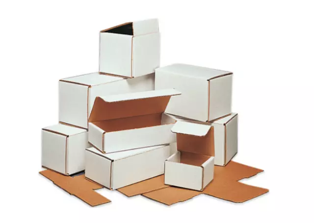 300 Pack 5x4x3 White Corrugated Shipping Mailer Packing Box Boxes 5" x 4" x 3" 2