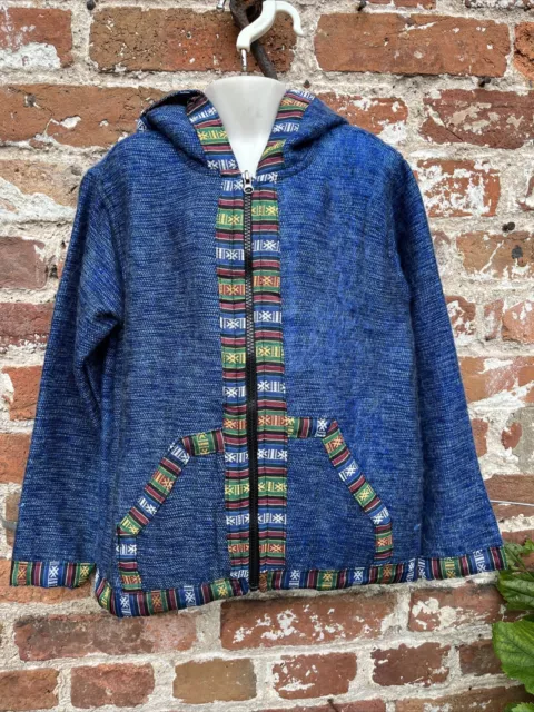 bambini etnico cashmilon, giacca in pile cappotto hippie/boho/festival, 7-8 anni