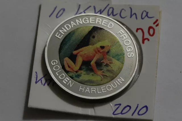 Malawi 10 Kwacha 2010 Proof Endangered Frogs B38 Xu34