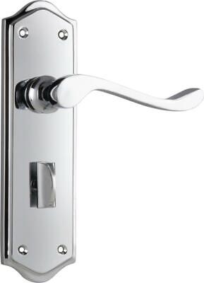 privacy set polished chrome henley lever door handle/backplates,180 x50 mm 0874P