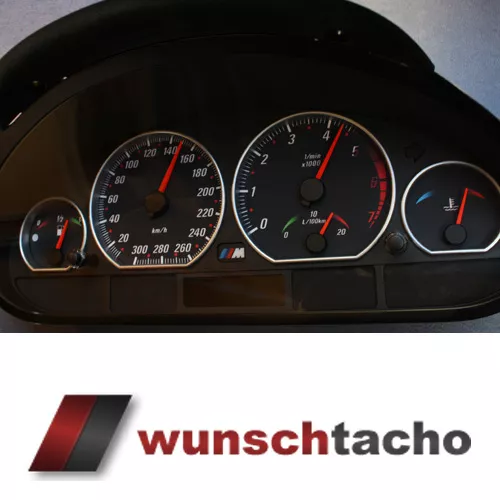 Tachoscheibe für Tacho BMW E46 Benziner *Vamp*  300 kmh