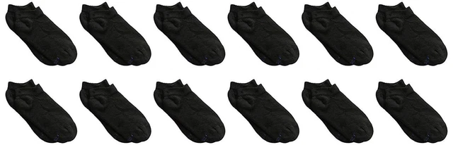 Boys' Big Classics No Show Socks, 12-Pack,, Black, Size 3.0 uKsI