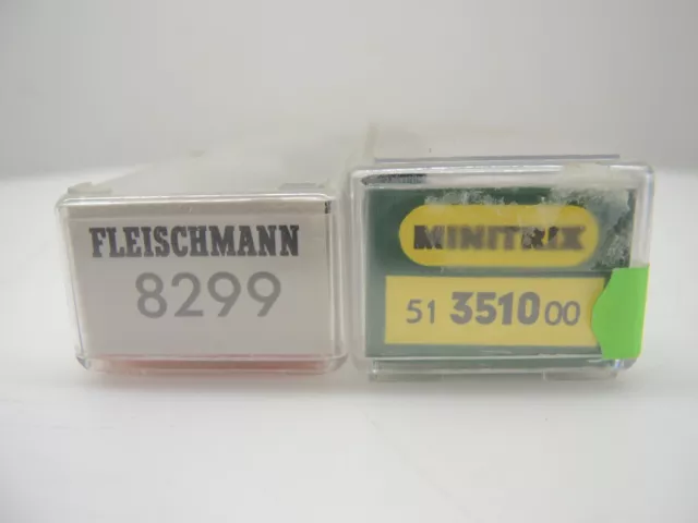 Fleischmann 8299, Minitrix 3510 Schwerlastwagen Rungenwagen Spur N sehr  gut 2