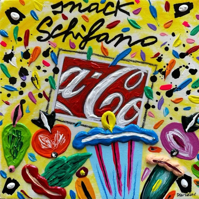 Schifano Bruno Donzelli 25x25 Square Pop Art Snack Colors Home Furniture Idea
