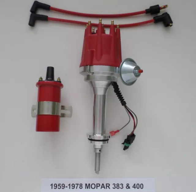 small cap 59-78 MOPAR BIG BLOCK 383 400 PRO SERIES HEI Distributor +45K RED Coil